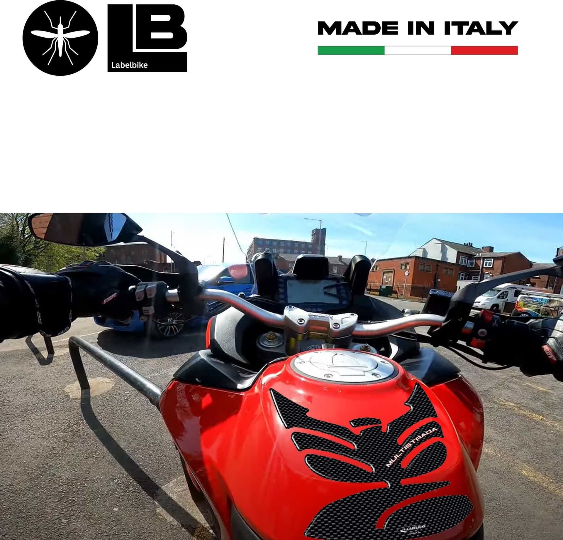 KIT PROTEZIONI ADESIVI SERBATOIO compatibili MOTO DUCATI MULTISTRADA 950 2017-18 - 2