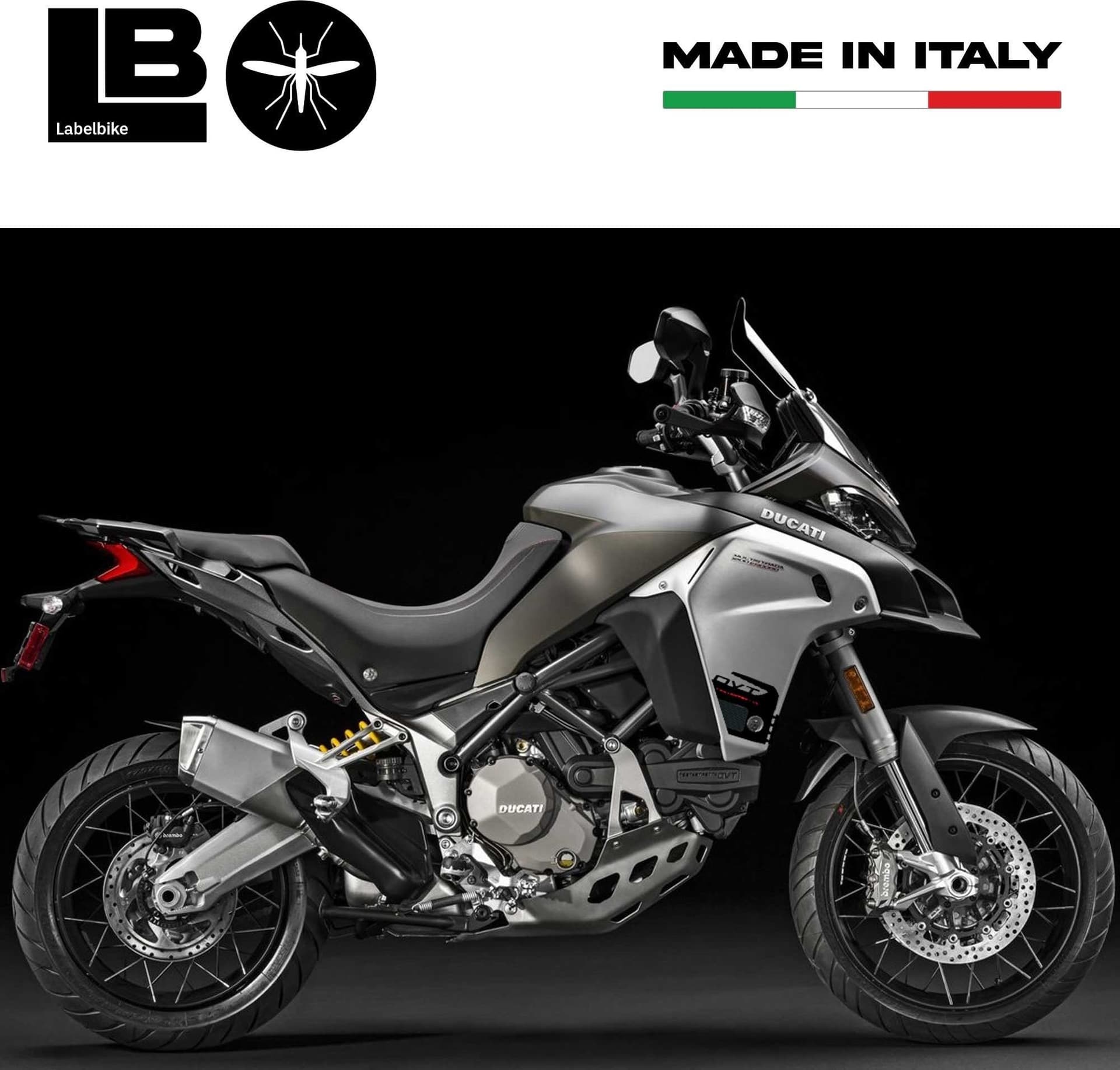 2 ADESIVI 3D per DEFLETTORI compatibili PER MOTO DUCATI MULTISTRADA 1200 ENDURO - 2