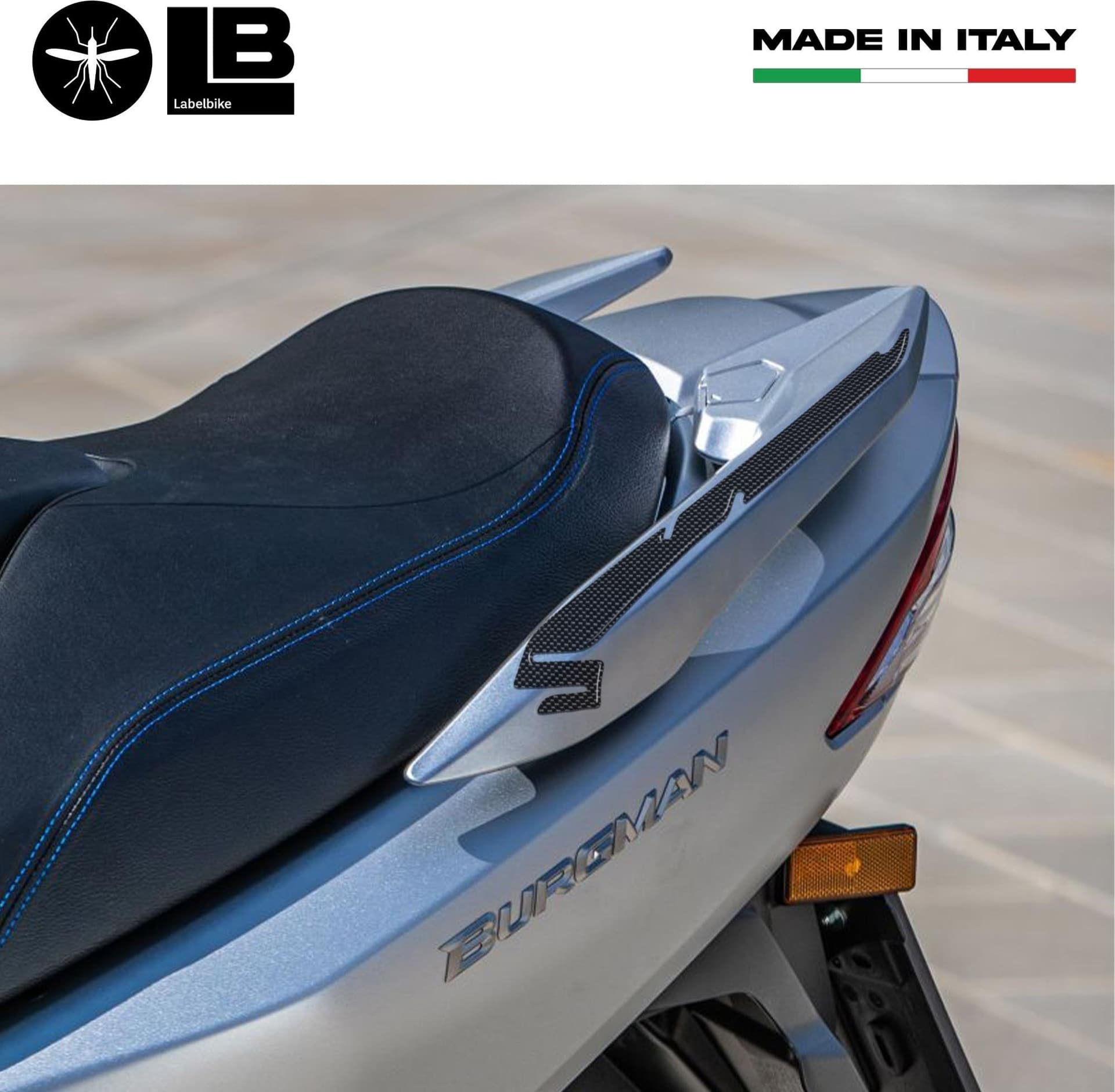 2 Adesivi 3D Gel protezione Maniglie compatibile con Suzuki Burgman 400 2006-16 - 2