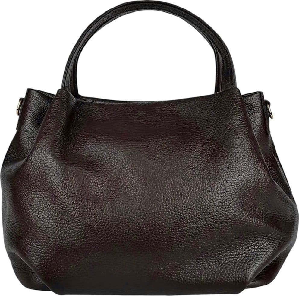 Modarno borsa a mano da donna, borsa a tracolla, borsa a spalla italiana in vera pelle dollaro 25x14x19 cm - 36