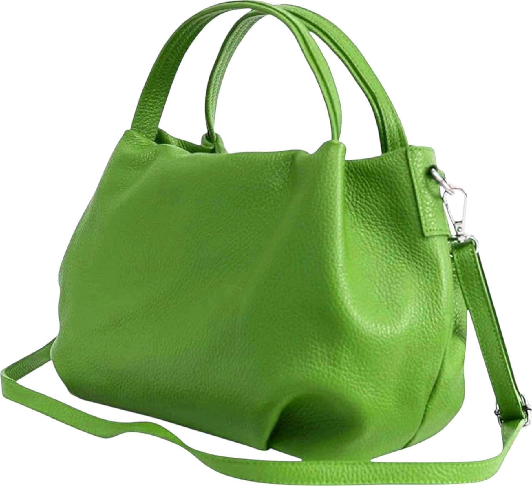 Modarno borsa a mano da donna, borsa a tracolla, borsa a spalla italiana in vera pelle dollaro 25x14x19 cm - 30