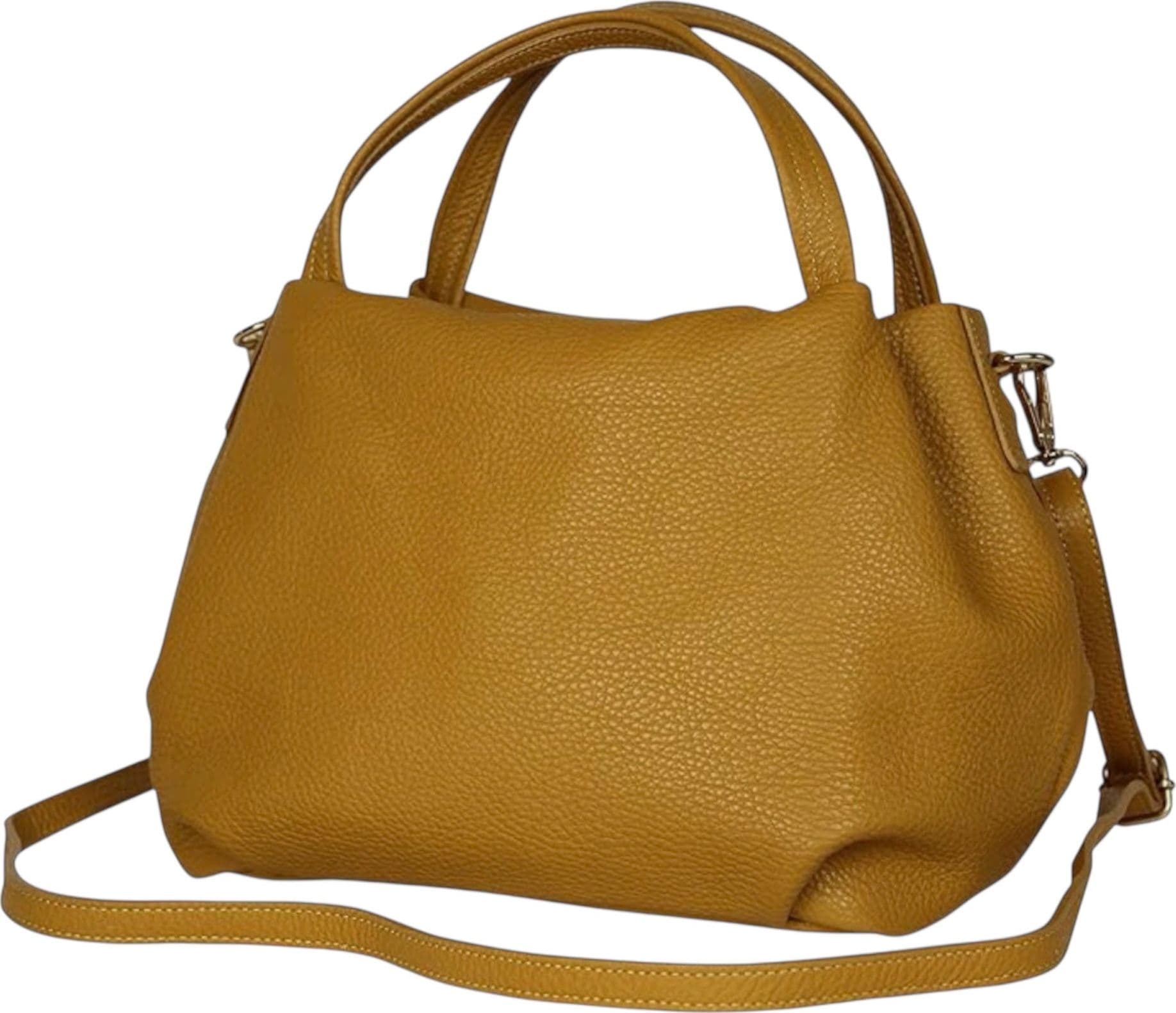 Modarno borsa a mano da donna, borsa a tracolla, borsa a spalla italiana in vera pelle dollaro 25x14x19 cm - 45