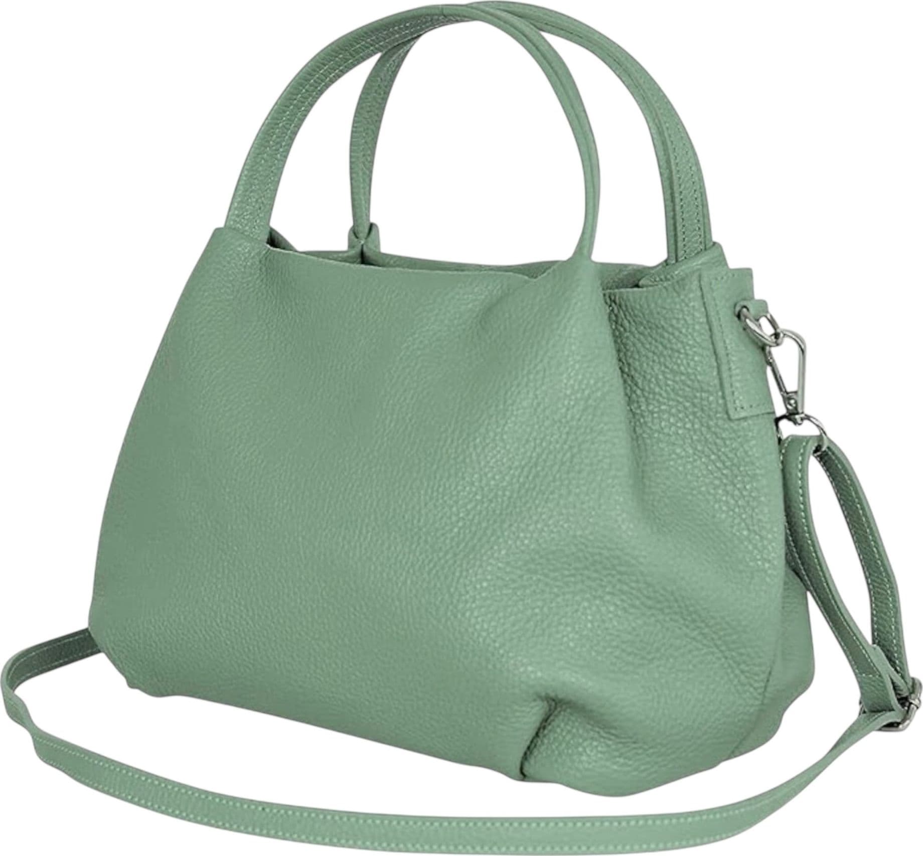 Modarno borsa a mano da donna, borsa a tracolla, borsa a spalla italiana in vera pelle dollaro 25x14x19 cm - 46