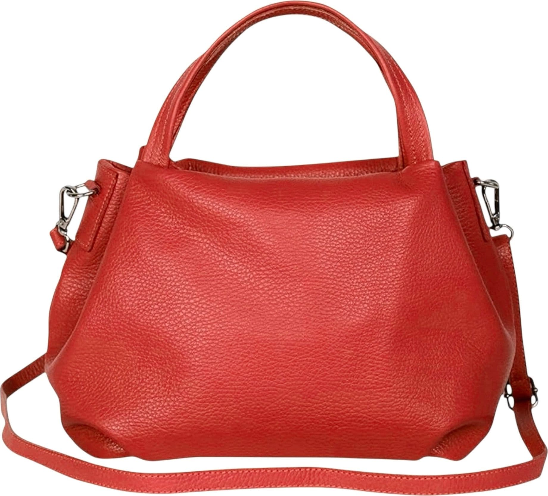 Modarno borsa a mano da donna, borsa a tracolla, borsa a spalla italiana in vera pelle dollaro 25x14x19 cm - 31