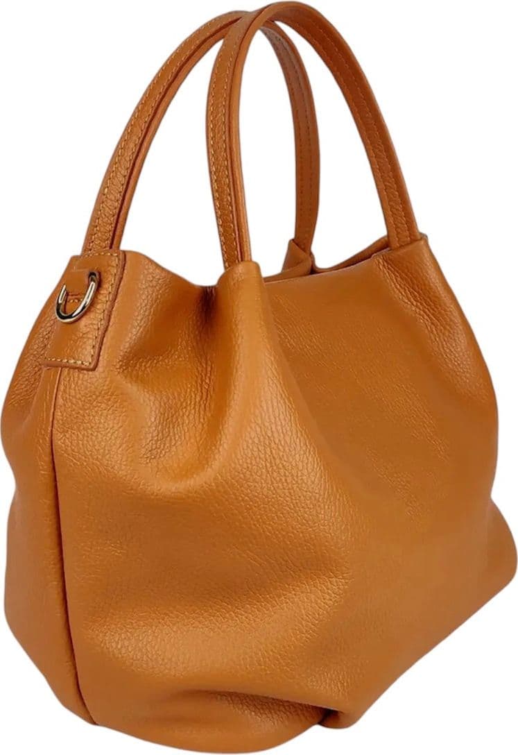 Modarno borsa a mano da donna, borsa a tracolla, borsa a spalla italiana in vera pelle dollaro 25x14x19 cm - 2