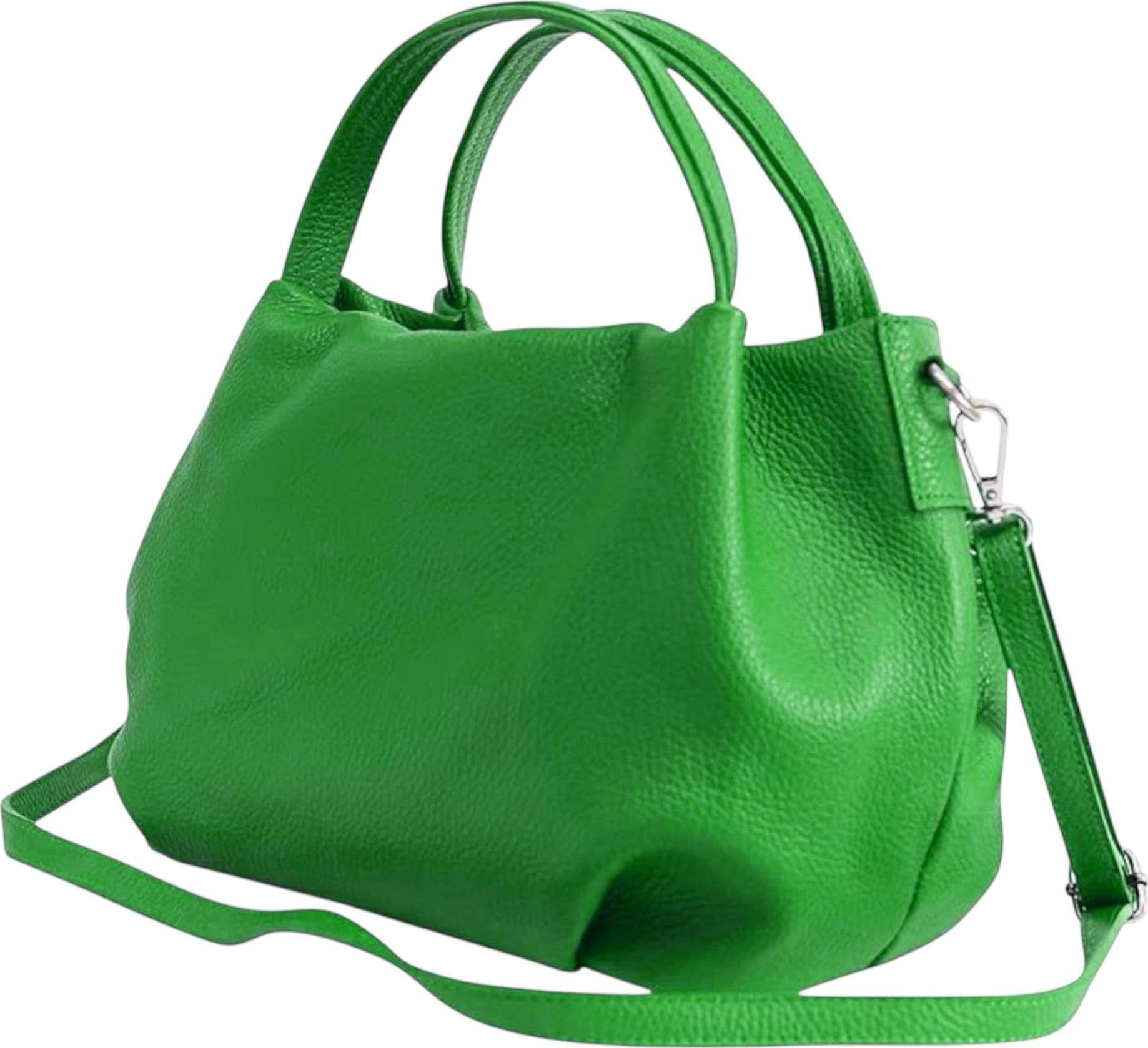 Modarno borsa a mano da donna, borsa a tracolla, borsa a spalla italiana in vera pelle dollaro 25x14x19 cm - 11