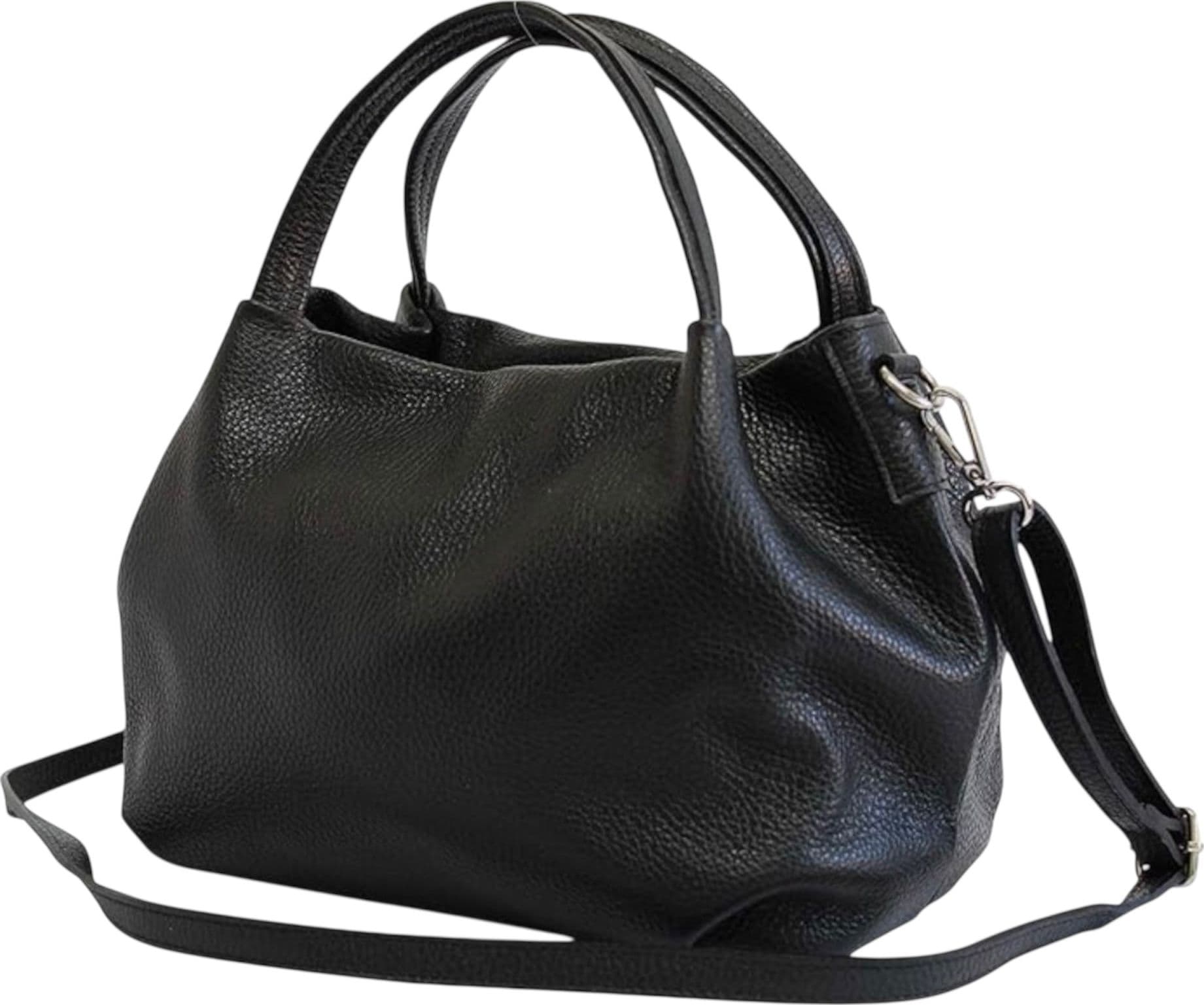 Modarno borsa a mano da donna, borsa a tracolla, borsa a spalla italiana in vera pelle dollaro 25x14x19 cm - 17