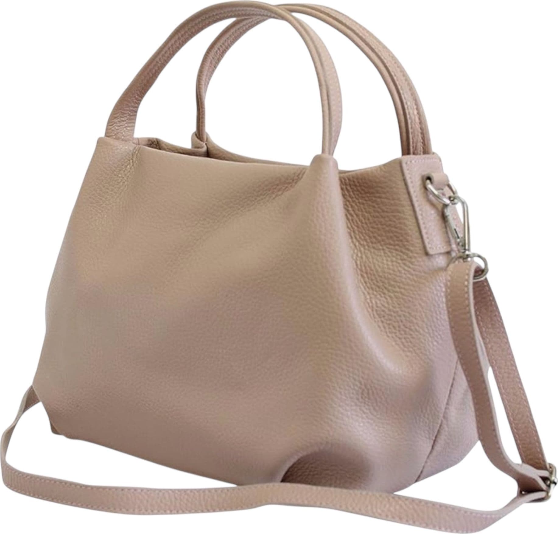 Modarno borsa a mano da donna, borsa a tracolla, borsa a spalla italiana in vera pelle dollaro 25x14x19 cm - 18