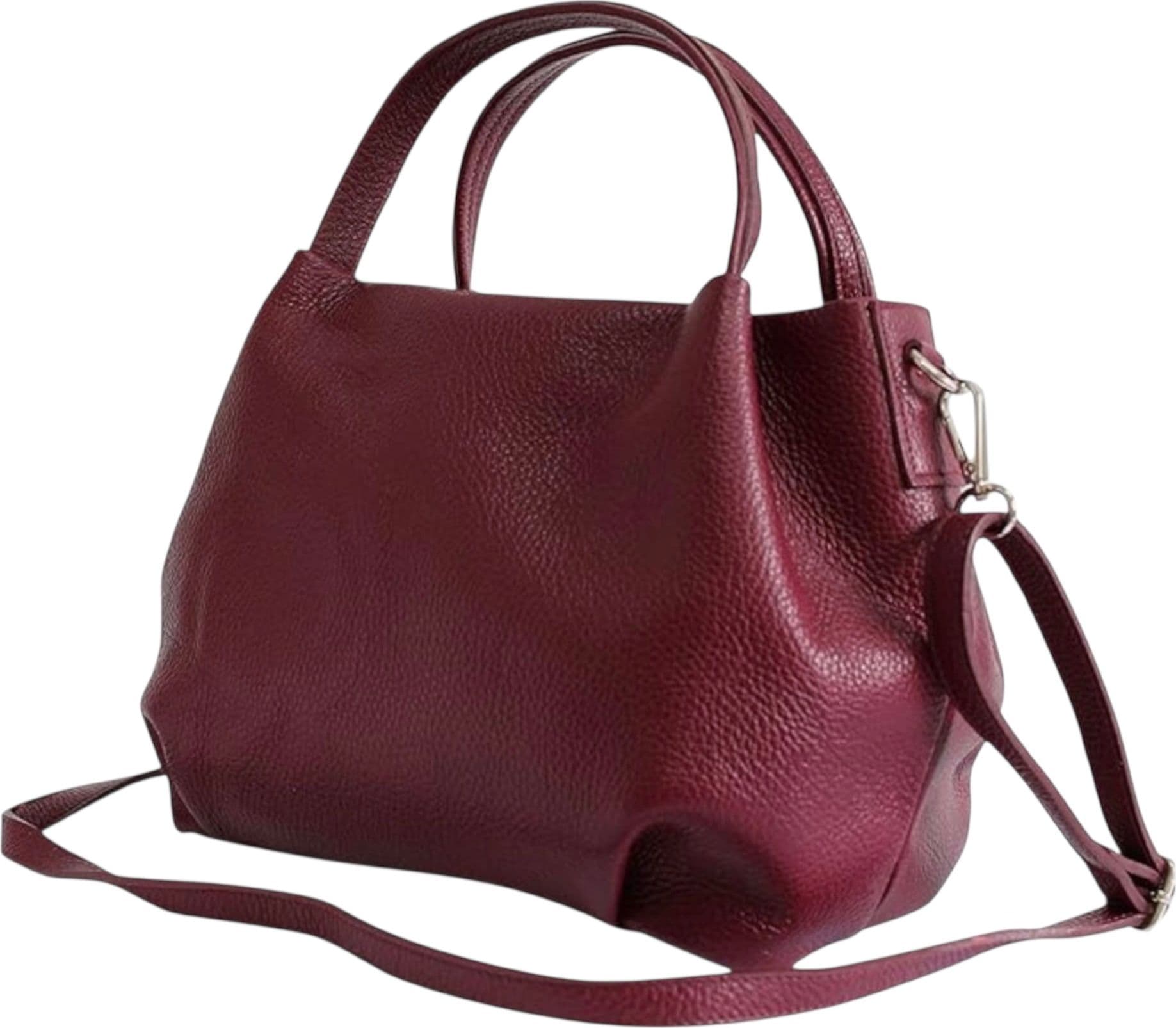 Modarno borsa a mano da donna, borsa a tracolla, borsa a spalla italiana in vera pelle dollaro 25x14x19 cm - 21