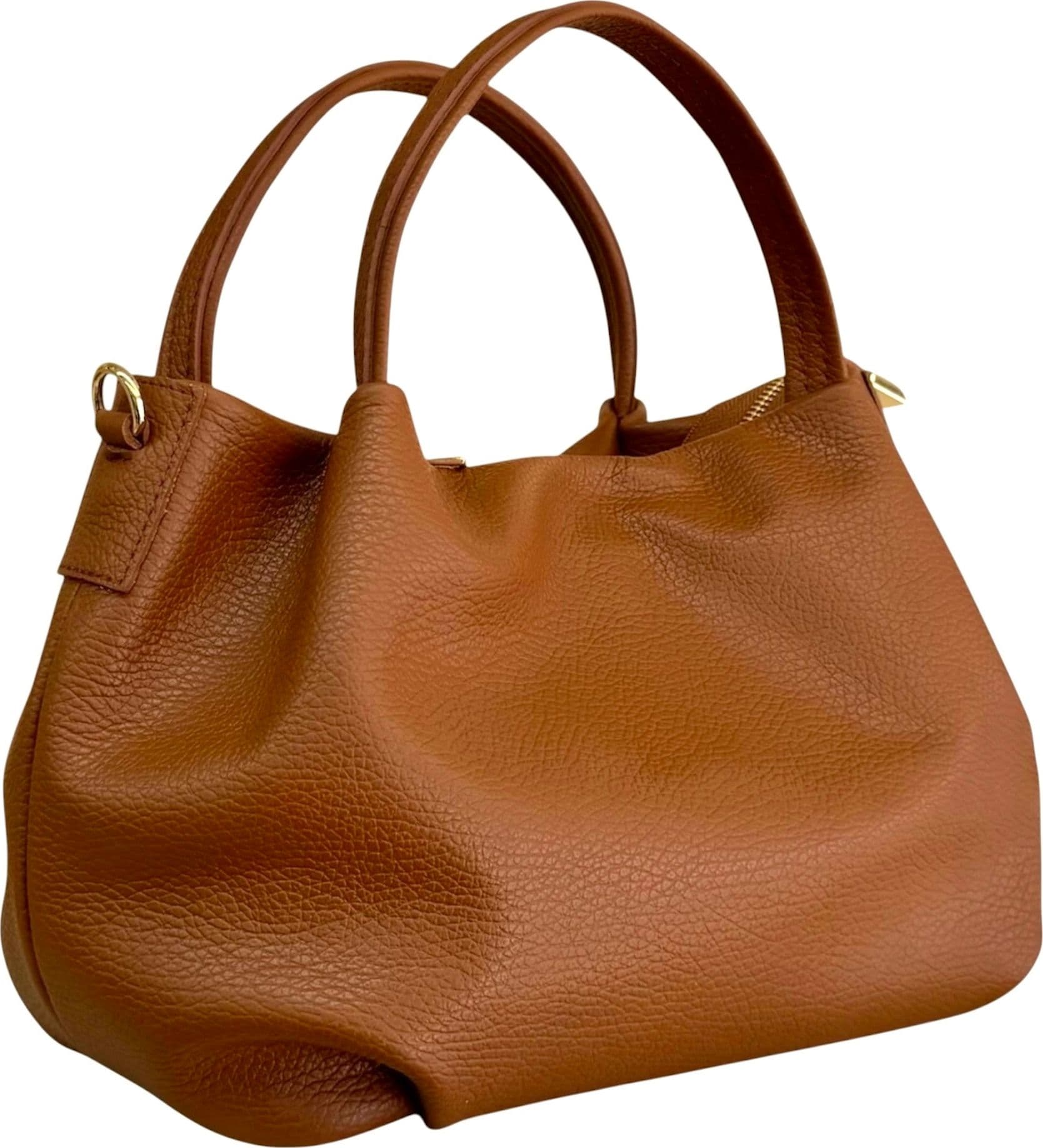 Modarno borsa a mano da donna, borsa a tracolla, borsa a spalla italiana in vera pelle dollaro 25x14x19 cm - 6