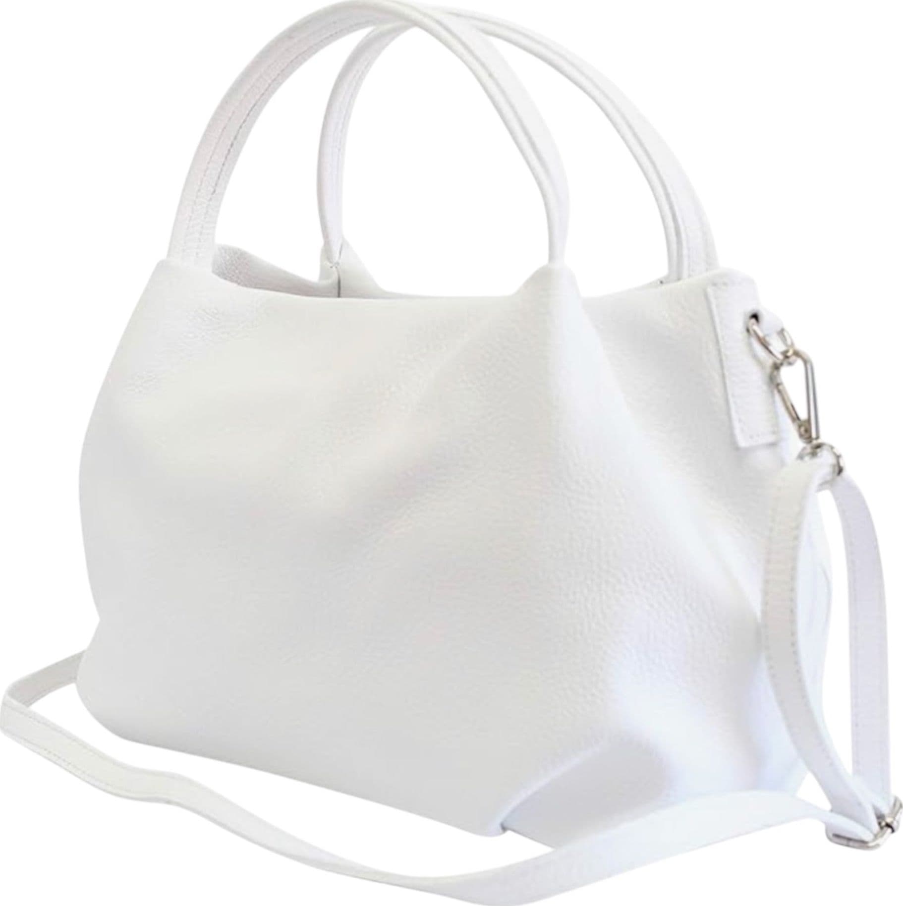 Modarno borsa a mano da donna, borsa a tracolla, borsa a spalla italiana in vera pelle dollaro 25x14x19 cm - 8