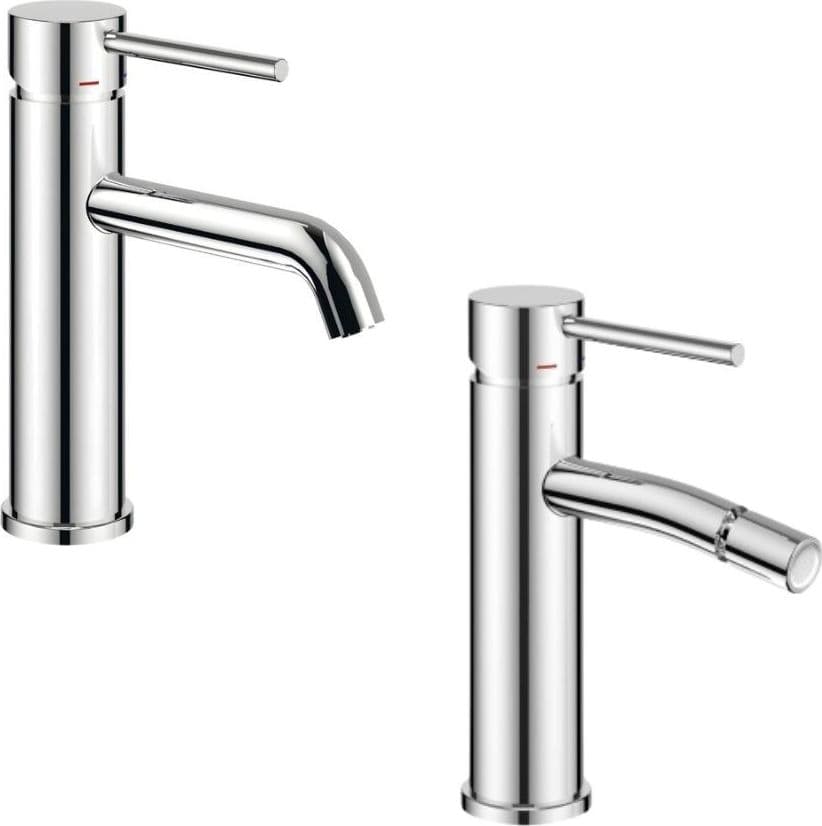 Coppia Miscelatori Monocomando Lavabo Bidet Bagno Serie Jazz QuickInstall - 37