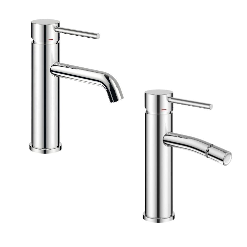 Coppia Miscelatori Monocomando Lavabo Bidet Bagno Serie Jazz QuickInstall - 37