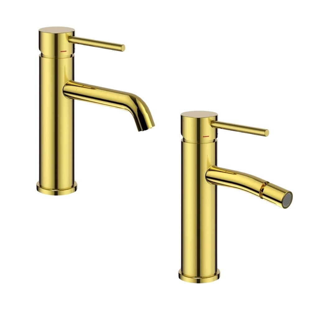 Coppia Miscelatori Monocomando Lavabo Bidet Bagno Serie Jazz QuickInstall - 38