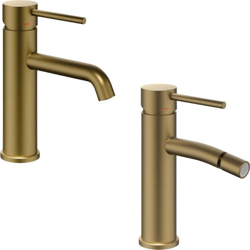 Coppia Miscelatori Monocomando Lavabo Bidet Bagno Serie Jazz QuickInstall - 25