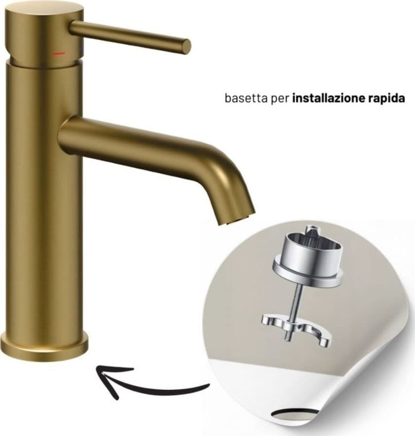 Coppia Miscelatori Monocomando Lavabo Bidet Bagno Serie Jazz QuickInstall - 26