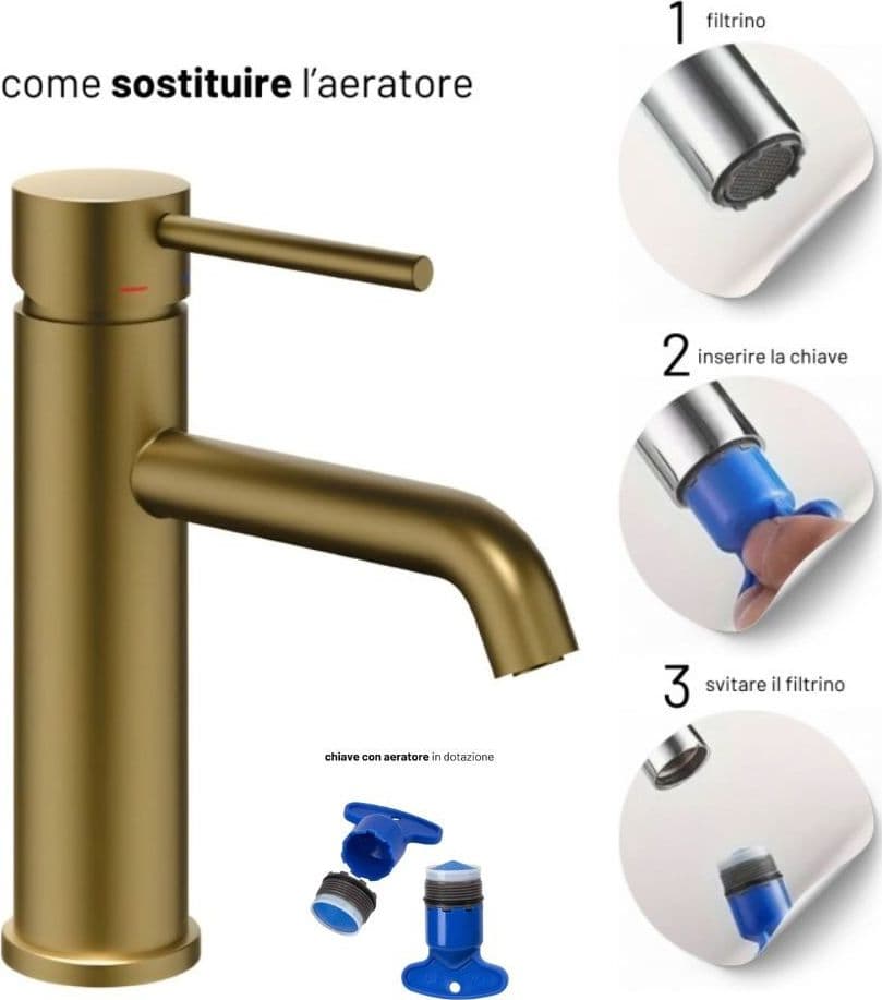 Coppia Miscelatori Monocomando Lavabo Bidet Bagno Serie Jazz QuickInstall - 27