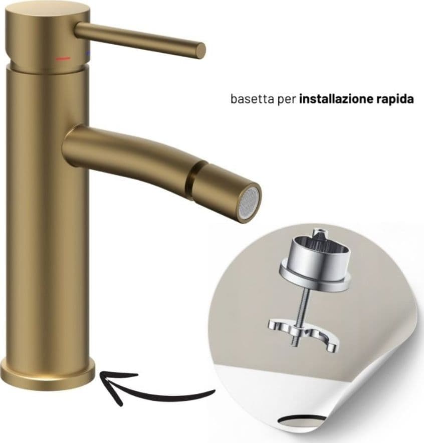 Coppia Miscelatori Monocomando Lavabo Bidet Bagno Serie Jazz QuickInstall - 28