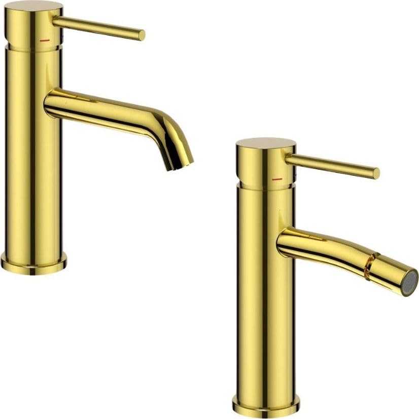 Coppia Miscelatori Monocomando Lavabo Bidet Bagno Serie Jazz QuickInstall - 31