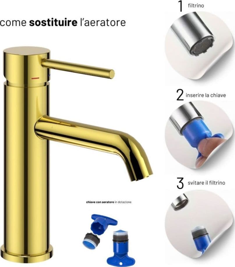 Coppia Miscelatori Monocomando Lavabo Bidet Bagno Serie Jazz QuickInstall - 33