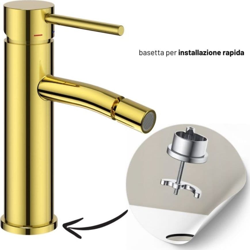 Coppia Miscelatori Monocomando Lavabo Bidet Bagno Serie Jazz QuickInstall - 34