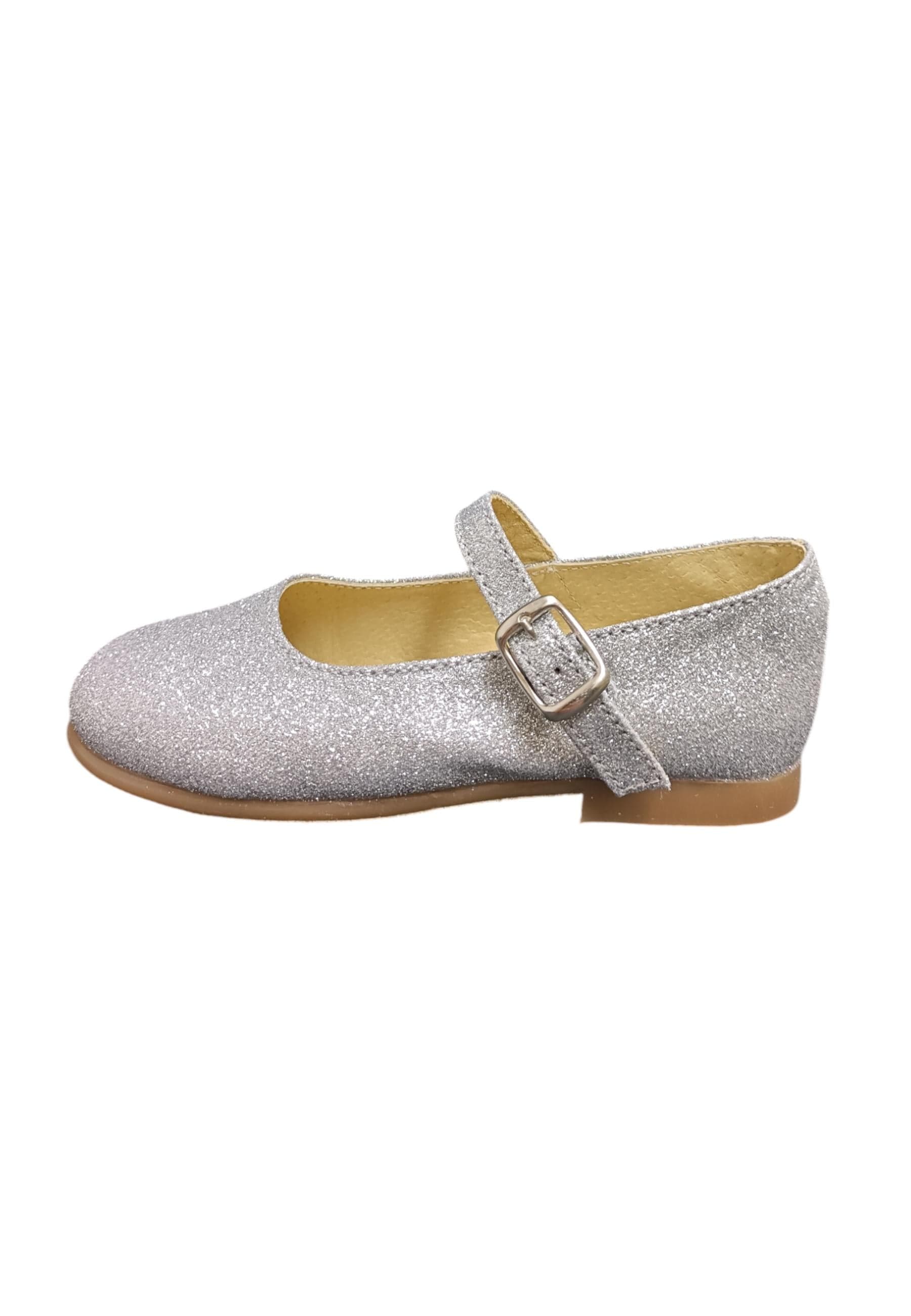 Ballerina bambina Panyno B3024 argento glitter fibbia fiocco estraibile elegance in Ballerine Scarpetteria Gica - Trani, commercioVirtuoso.it