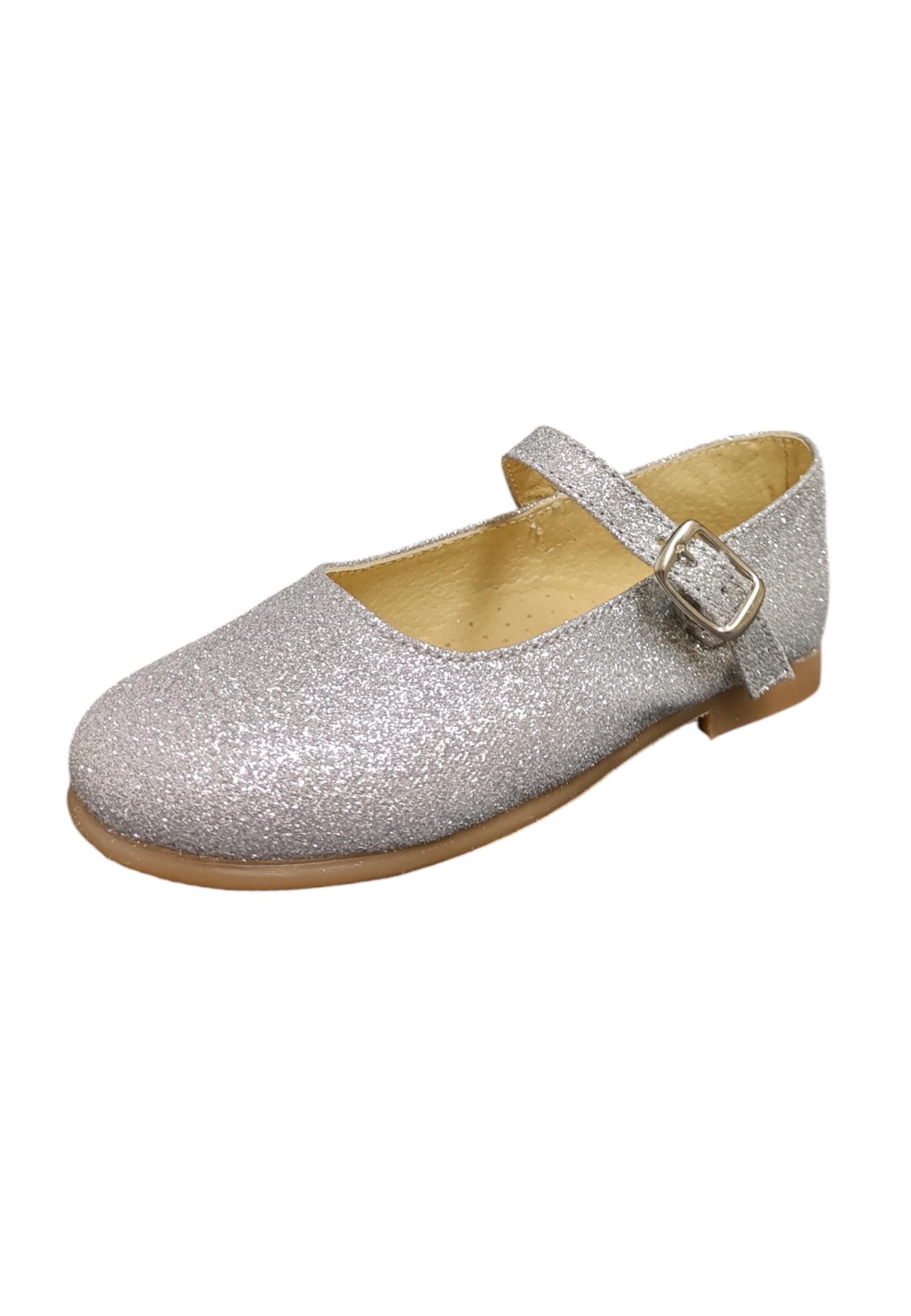 Ballerina bambina Panyno B3024 argento glitter fibbia fiocco estraibile elegance in Ballerine Scarpetteria Gica - Trani, commercioVirtuoso.it