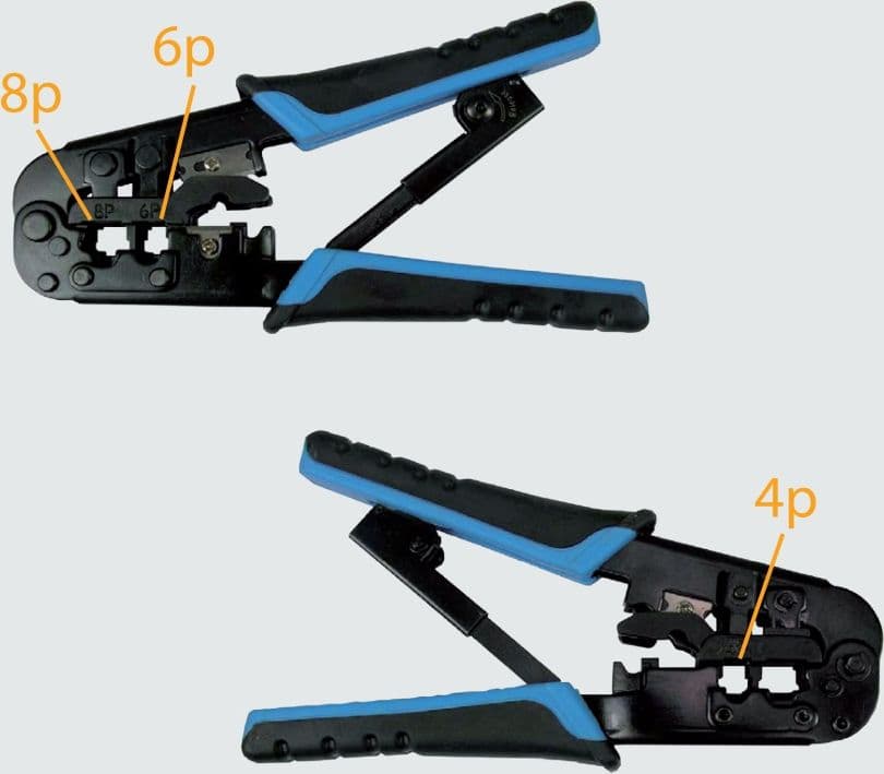 Pinza a crimpare per connettori maschio RJ45 / RJ11 / RJ12 / 4P4C / 4P2C TELEVES - 3