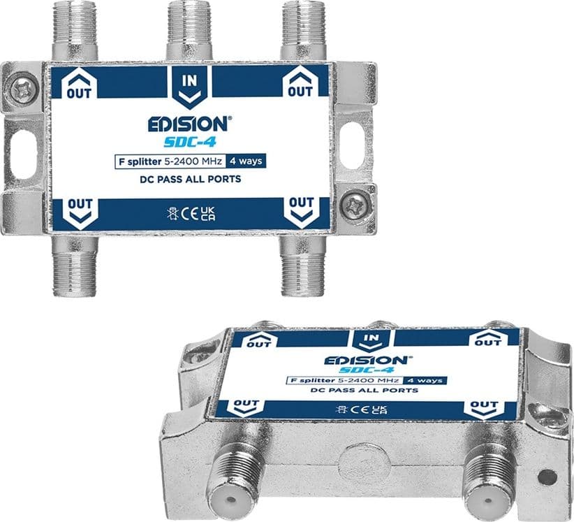 Splitter 4 vie F 5-2400Mhz Satellitare e Terrestre EDISION SDC-4 - 5
