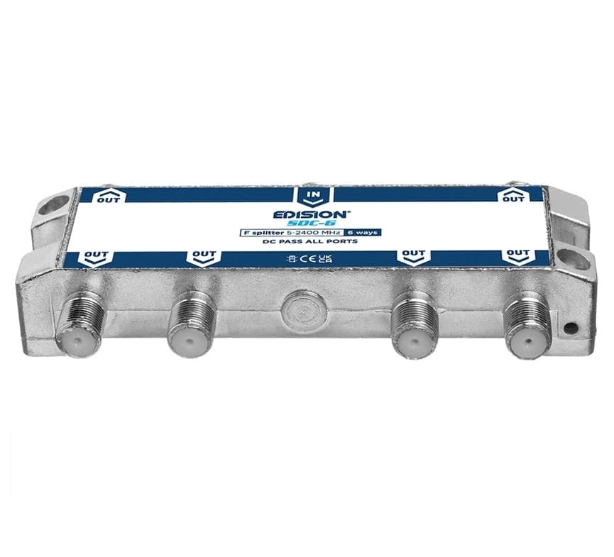 Splitter 6 Vie F 5-2400Mhz Satellitare e Terrestre EDISION SDC-6 - 3