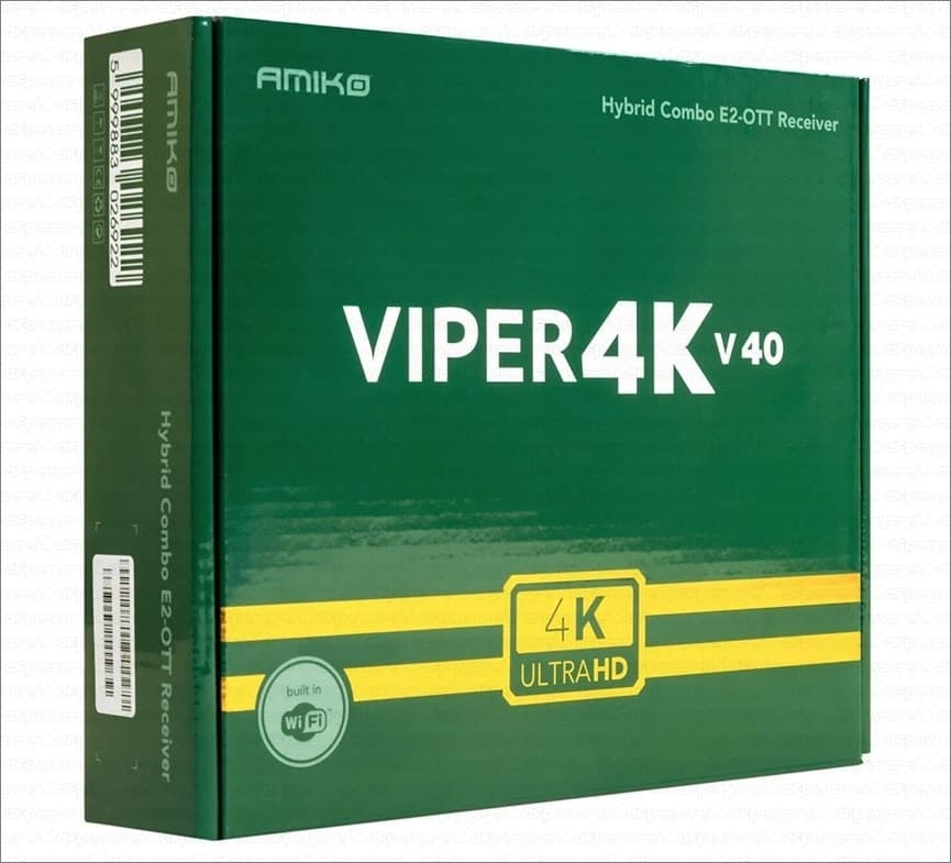 Decoder Combo Satellitare Terrestre Amiko Viper 4K V40 DVB-S2X+DVB-T2/C Wifi - 6