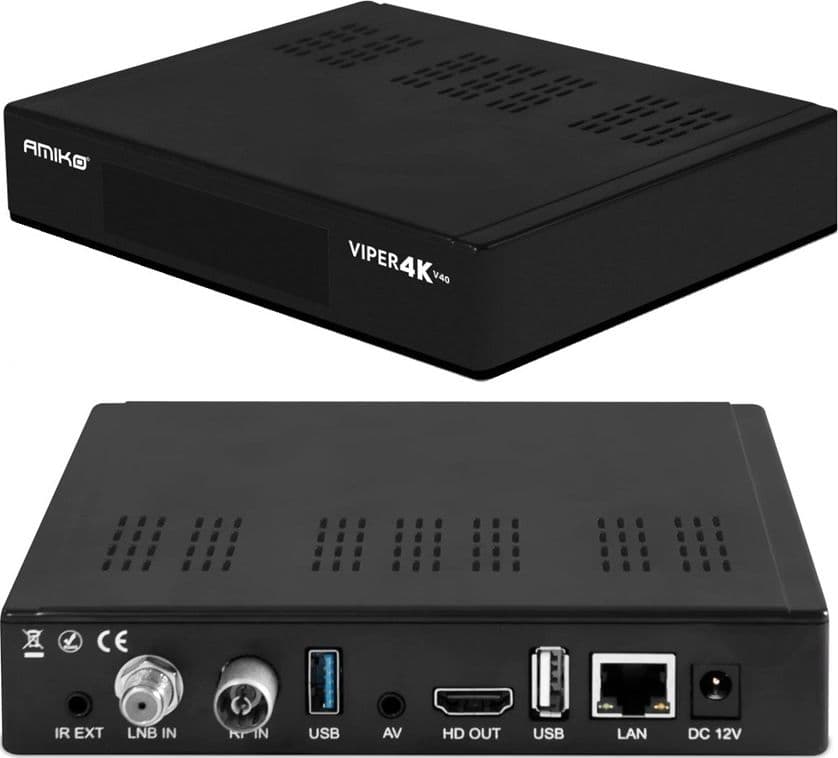 Decoder Combo Satellitare Terrestre Amiko Viper 4K V40 DVB-S2X+DVB-T2/C Wifi - 7