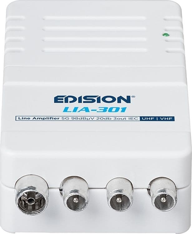 Amplificatore di segnale per antenna TV da interno UHF VHF Alto Guadagno 20dB Filtro 5G LTE EDISION LIA-301 - 6
