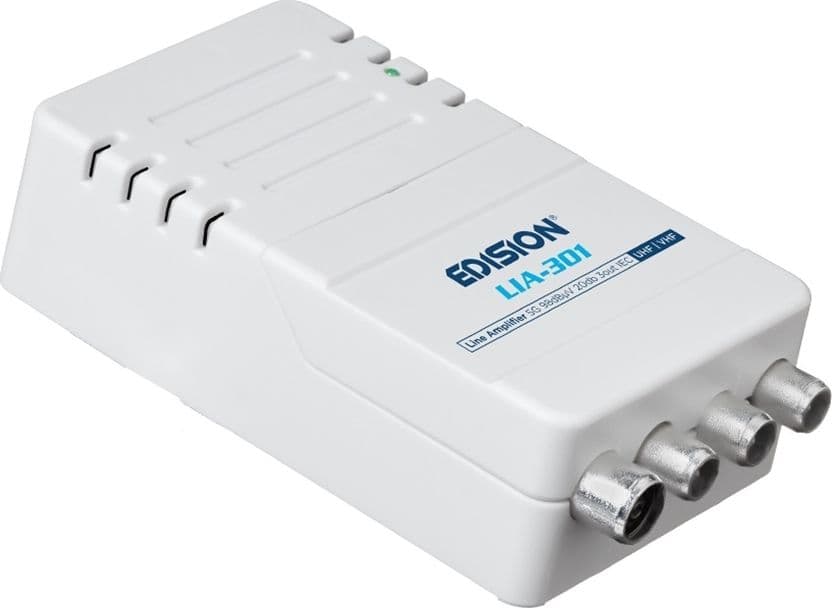 Amplificatore di segnale per antenna TV da interno UHF VHF Alto Guadagno 20dB Filtro 5G LTE EDISION LIA-301 - 7