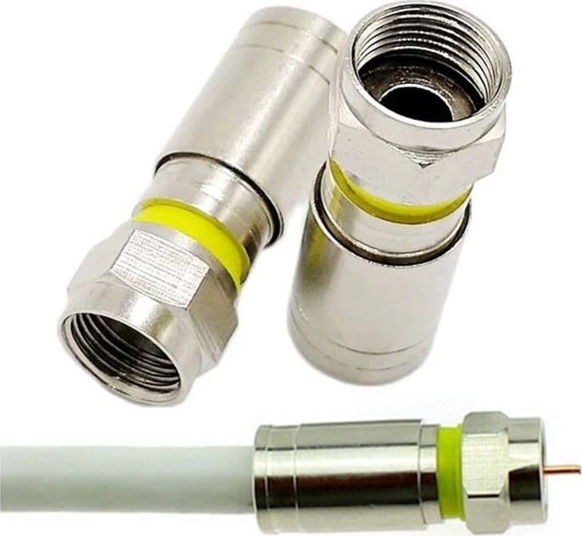 Connettori F a compressione RG6 per cavo 6-7 mm - 3