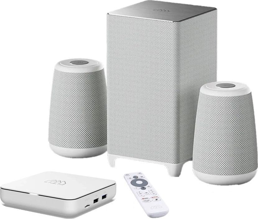 Homatics BOX R 4K 2/16GB Android TV 11 certificato Google più Sistema Audio Surround Sound & Sound 2.1 con due altoparlanti e subwoofer True Wireless Stereo Bluetooth - 11