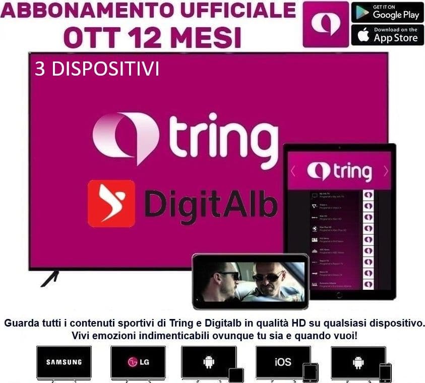 Abbonamento Ufficiale in Streaming TRING EXTRA HD Albania 12 Mesi per 3 dispositivi - 2