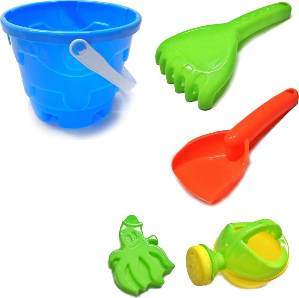 SET GIOCHI SABBIA 7PZ SECCHIELLO PALETTE FORMINE INNAFFIATOIO PER BAMBINI 11X15CM 258298 - 3