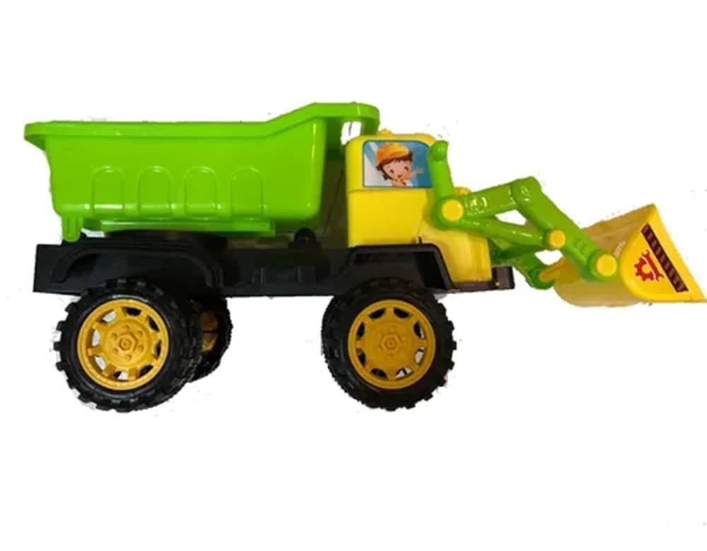 GRANDE CAMION RUSPA DI PLASTICA CON RUOTE PALA ESCAVATRICE GIOCATTOLO 29X20CM 258302 - 3