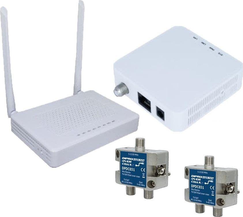 Kit Estensore Internet + Wifi Via Cavo TV DIPROGRESS DPDC022 - 6