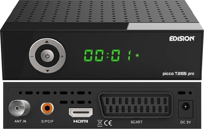 EDISION PICCO T265 PRO Terrestre DVB-T2 FULL HD H.265 HEVC 10 bit - 8