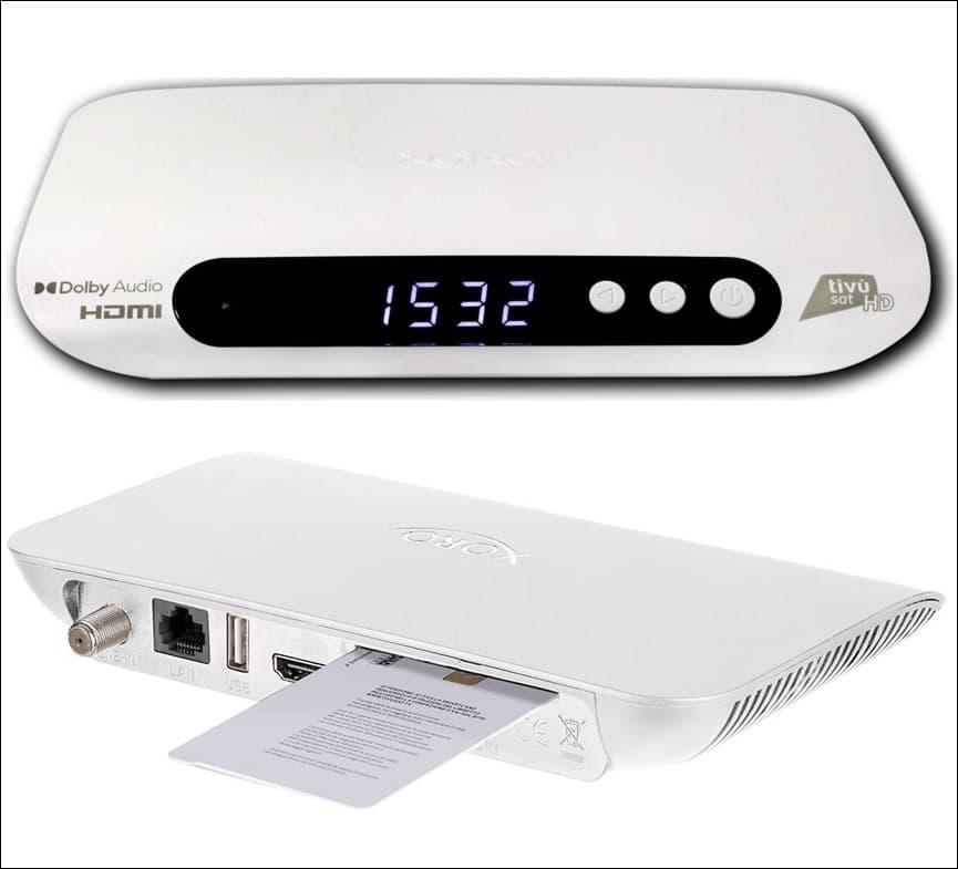 Decoder Satellitare XORO HRS 8830 WHITE DVB-S2 con Tessera Tivusat HD - 6