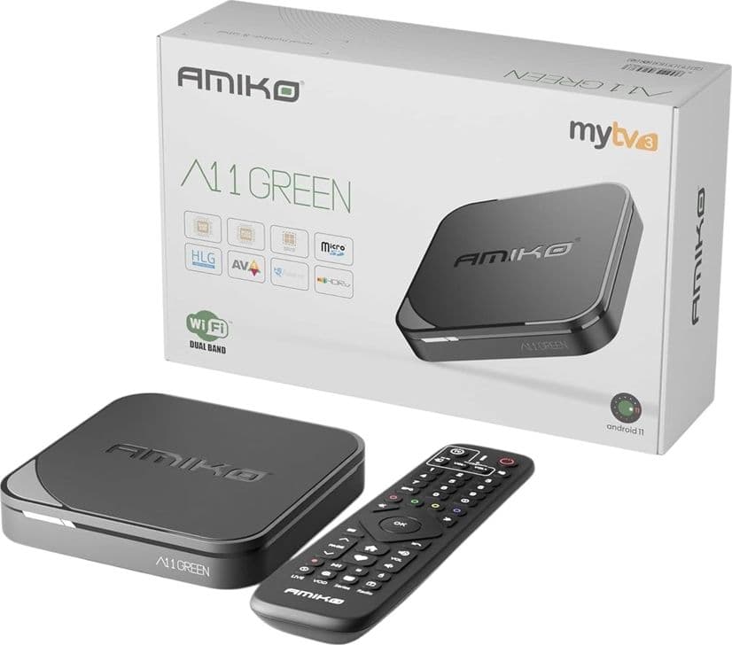 Amiko A11 GREEN 4K OTT 2/16GB Quad-Core Android 11 Wifi Dual Band Bluetooth - 8
