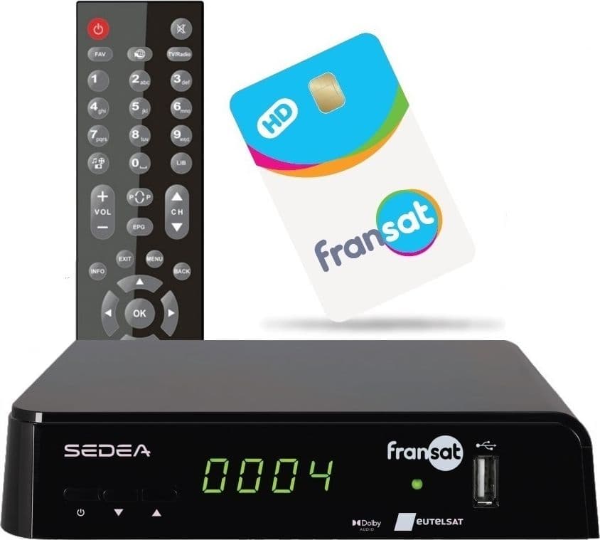 Decoder SEDEA FRANSAT F-4300HD con Smart Card Ufficiale TV Francese TNT HD - 5