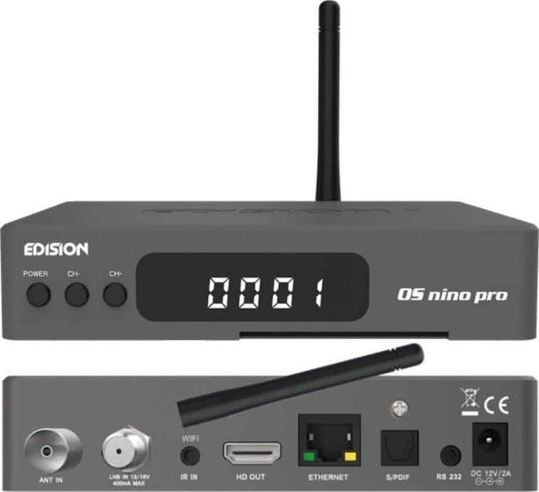 Edision OS Nino Pro Combo DVB-S2X+DVB-T2/C Multistream GRIGIO - 5