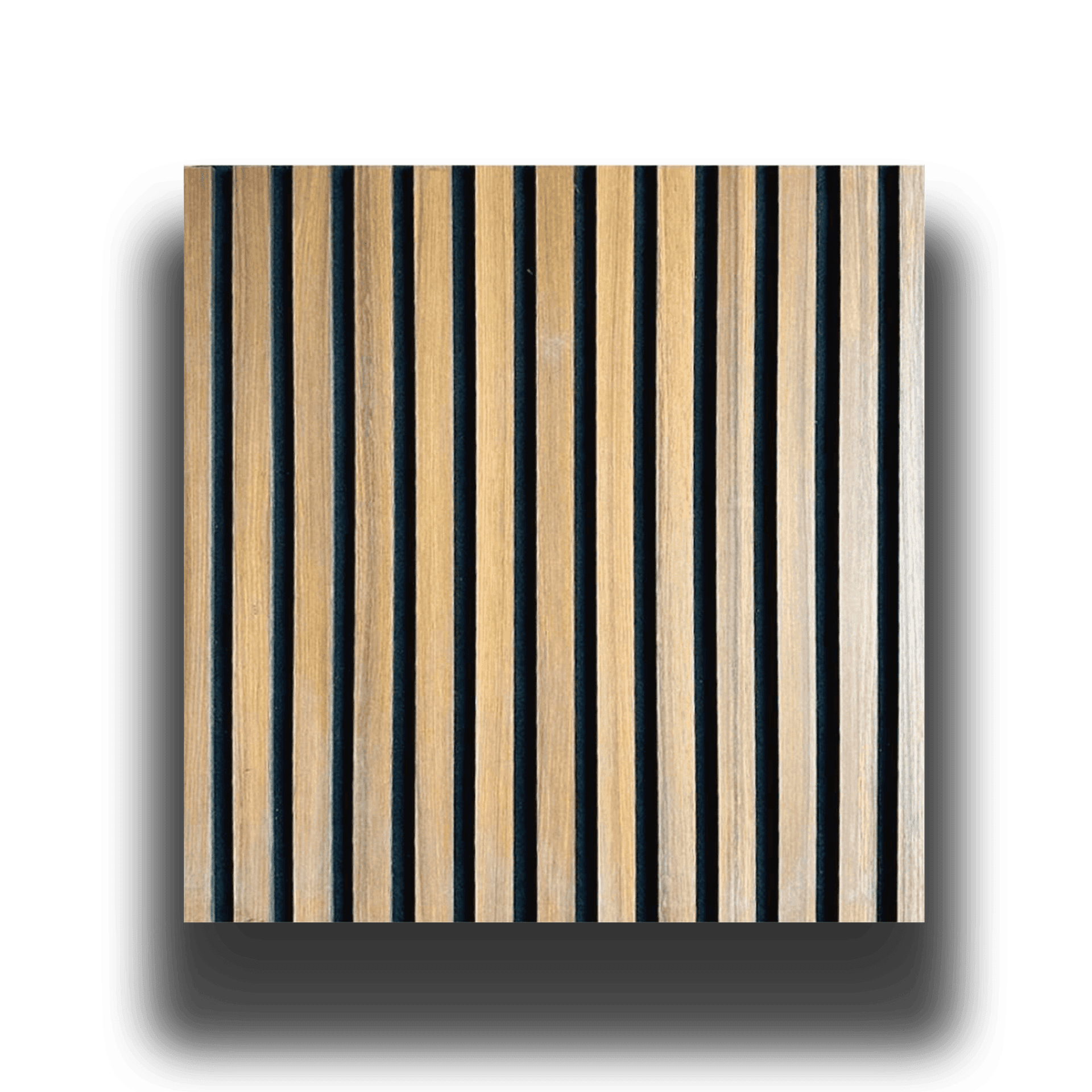 Pannello ACUSTICO Euroacustic Flex (1,65mq) a Lamelli in FIBRA DI LEGNO + feltro mis. 9x600x2750mm varie Texture - Eternal Parquet