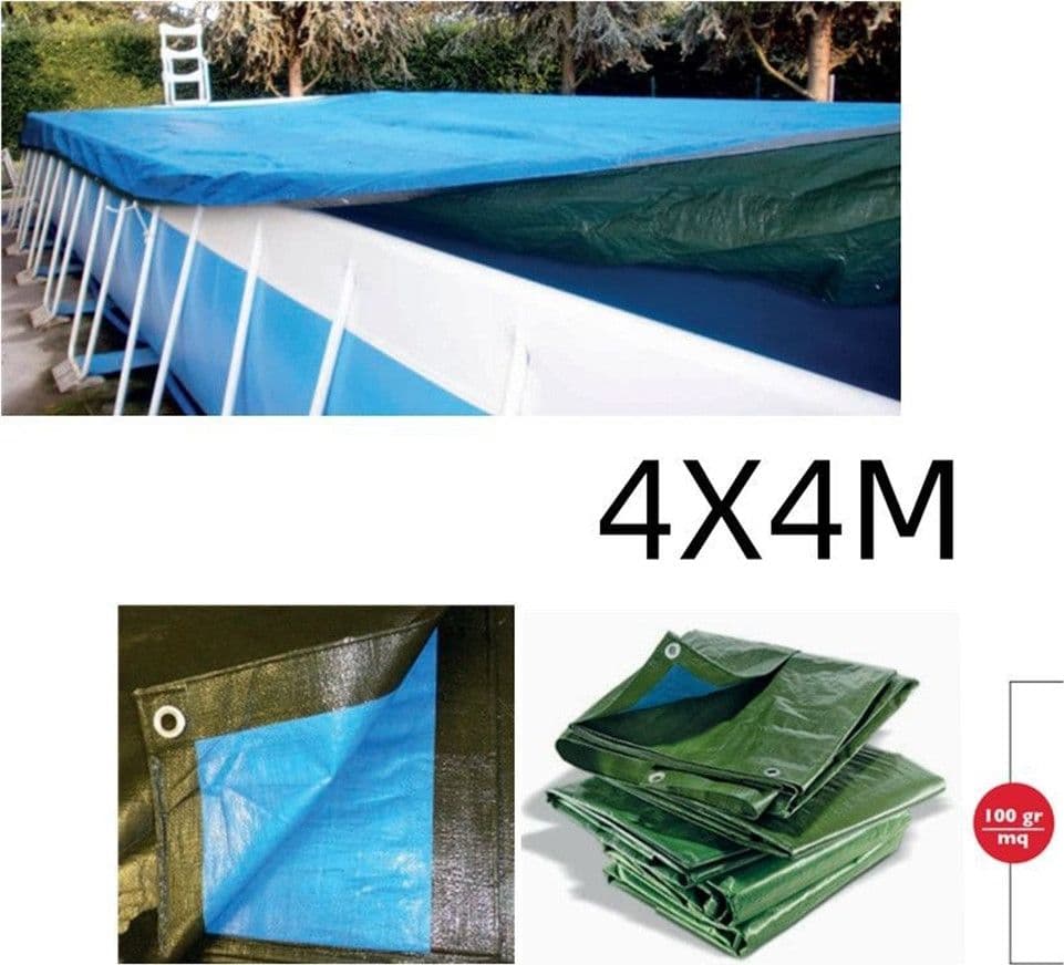 TELONE RAFIA 100GR COPERTURA PER PISCINA 4X4MT IMPERMEABILE RESISTENTE OCCHIELLI 401785 - 4