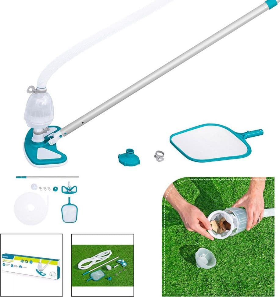 KIT PER PULIZIA DELLA PISCINA AQUACLEAN COMPATIBILE CON POMPE DA 2.006 L/H 58234 - 6