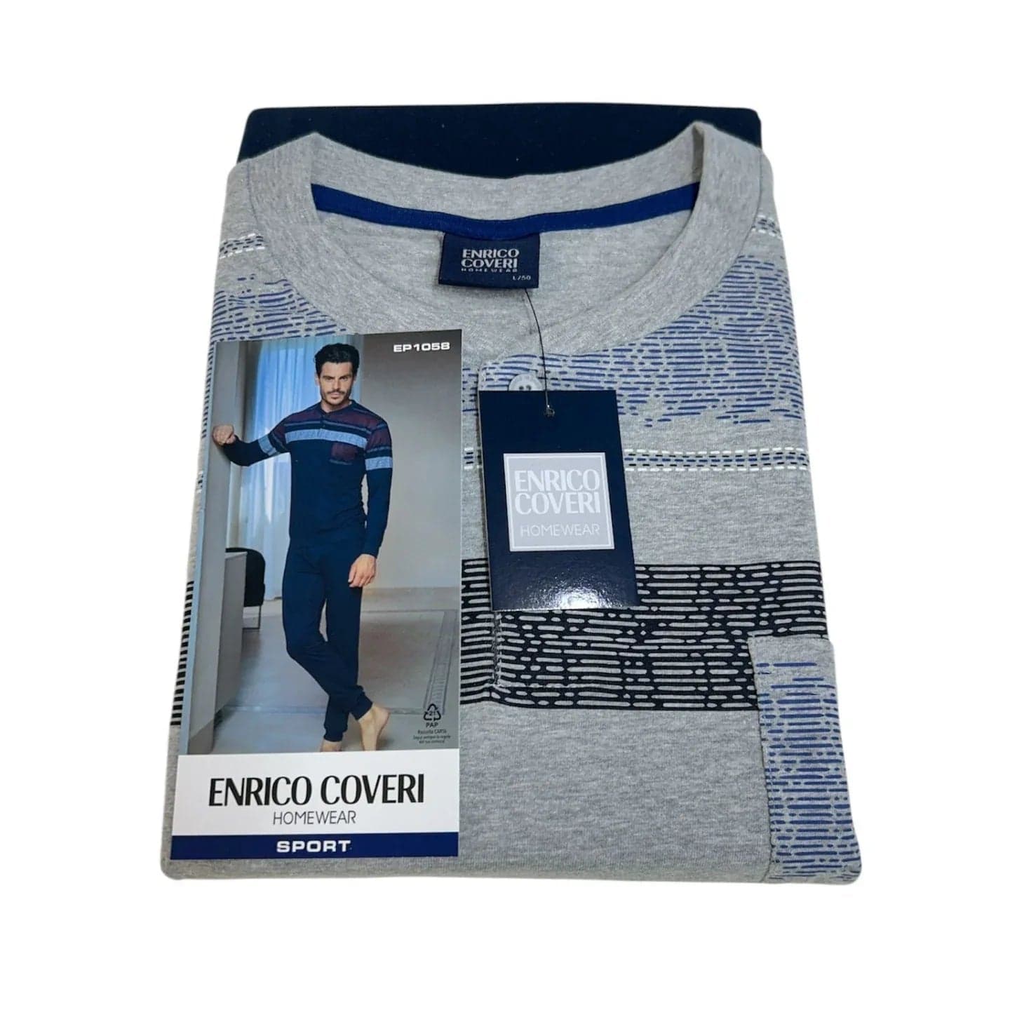 Pigiama Uomo Primavera/Estate Enrico Coveri EP1058 Cotone - 4