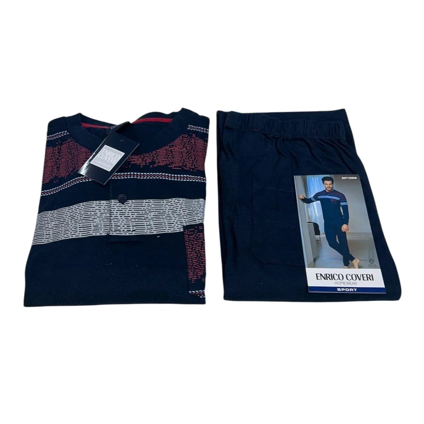 Pigiama Uomo Primavera/Estate Enrico Coveri EP1058 Cotone - 3